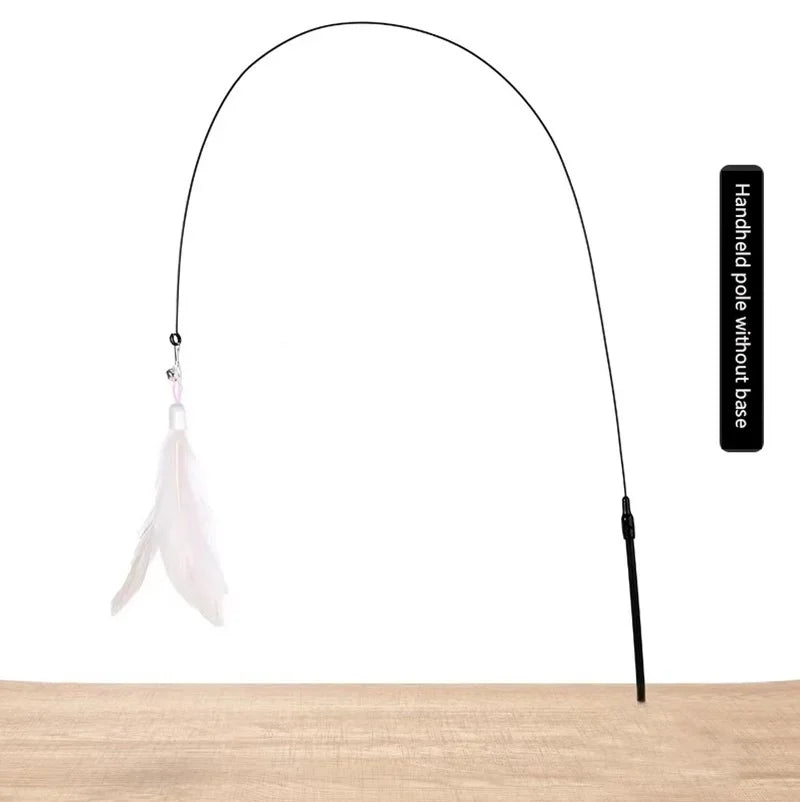 Suction Cup Cat Teaser Wand Toy with Bell and Feather - view 9
