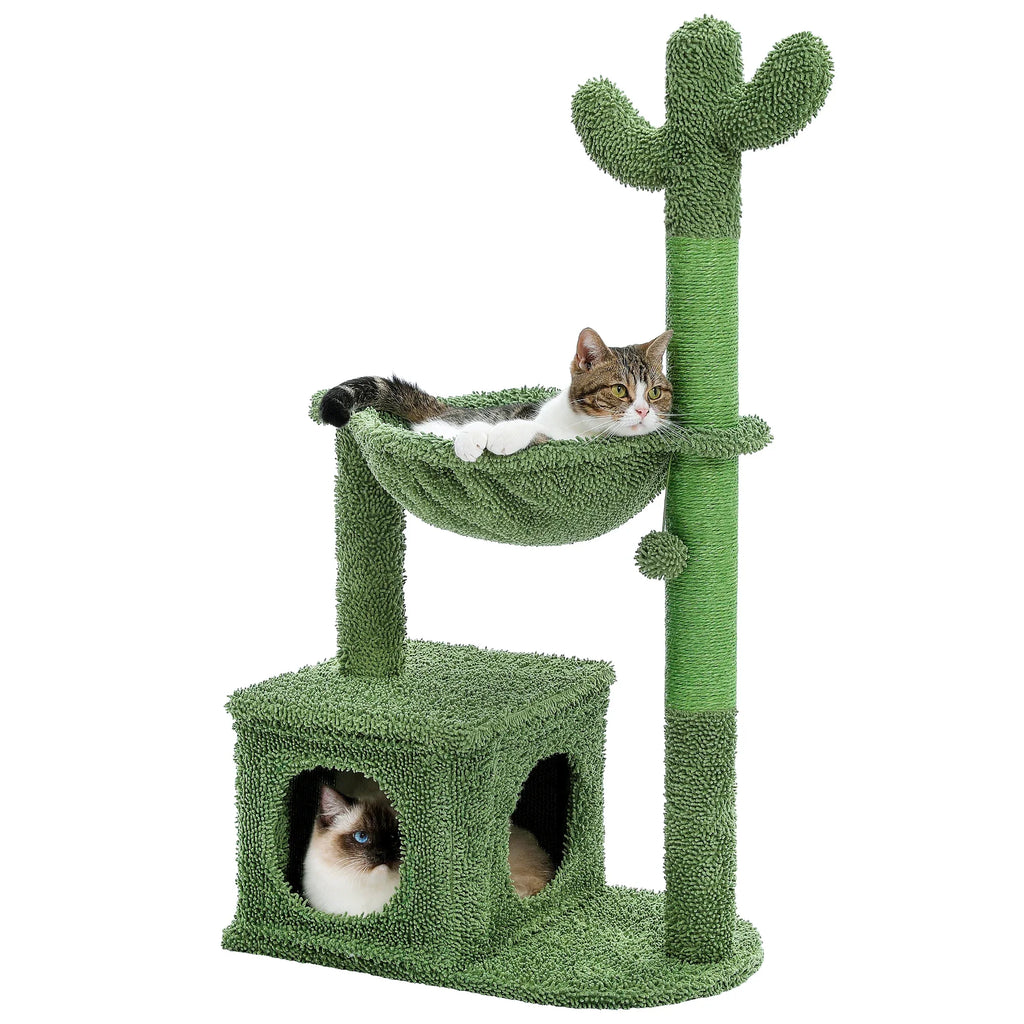 Cactus Cat Tree with Condo, Hammock and Scratching Post - view 9