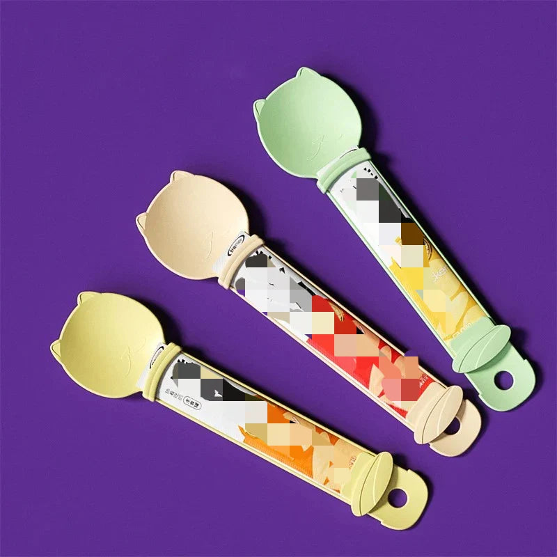 2PCs Cat Strip Squeeze Spoon Cat Strip Feeder for Lickable Wet Cat Treats Pet Liquid Snack Feeding Tool Cat Feeder Pet Supplies