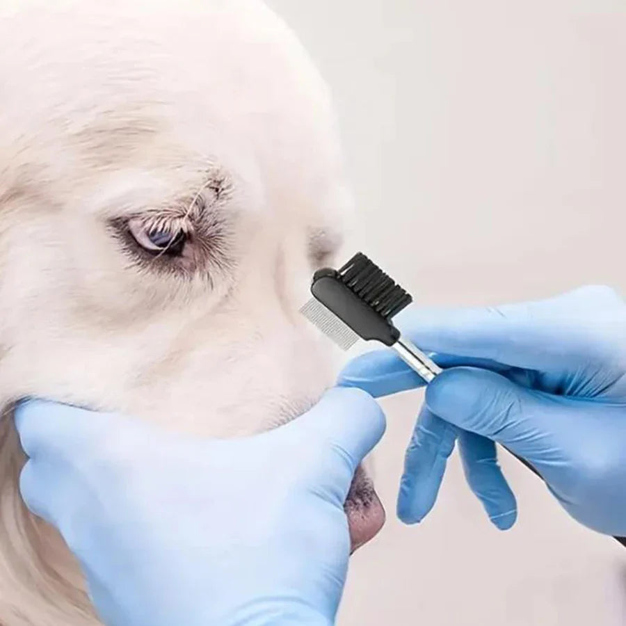 1Pc Pet Grooming Brush Pet Tear Stain Remover Brush Eye Beauty Brush for Cats and Dogs Eye Fluid Remover Brush Mj125