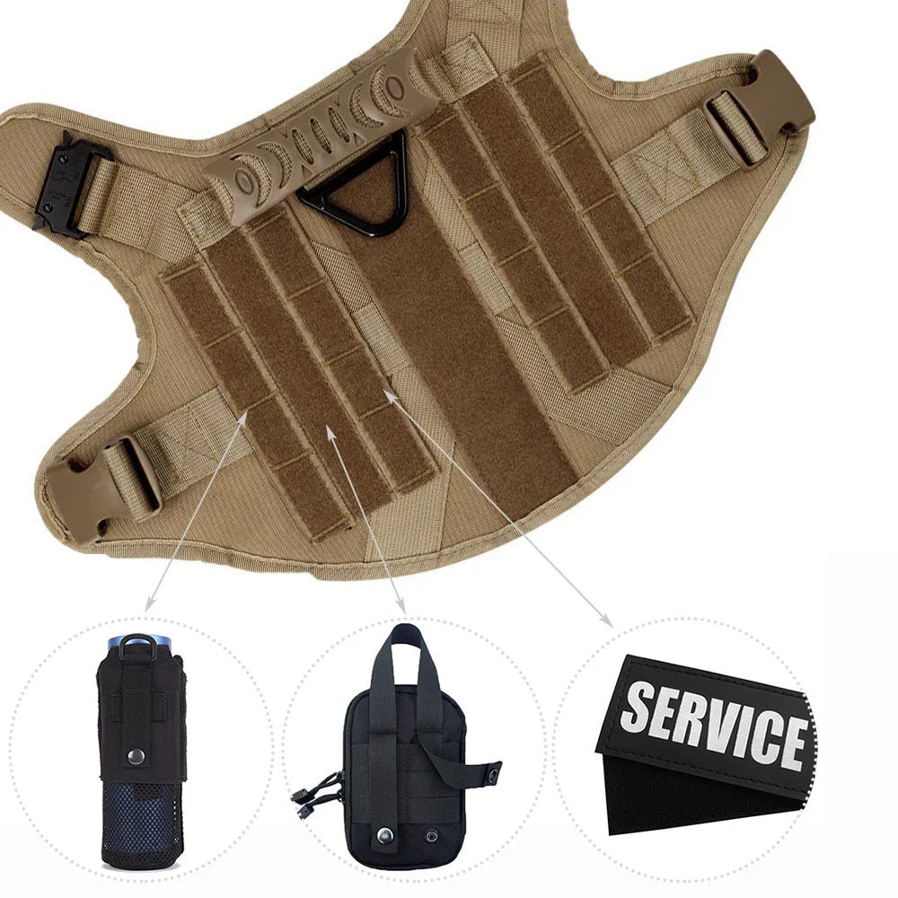 Training Vest Harness and Leash Set for Large Dogs