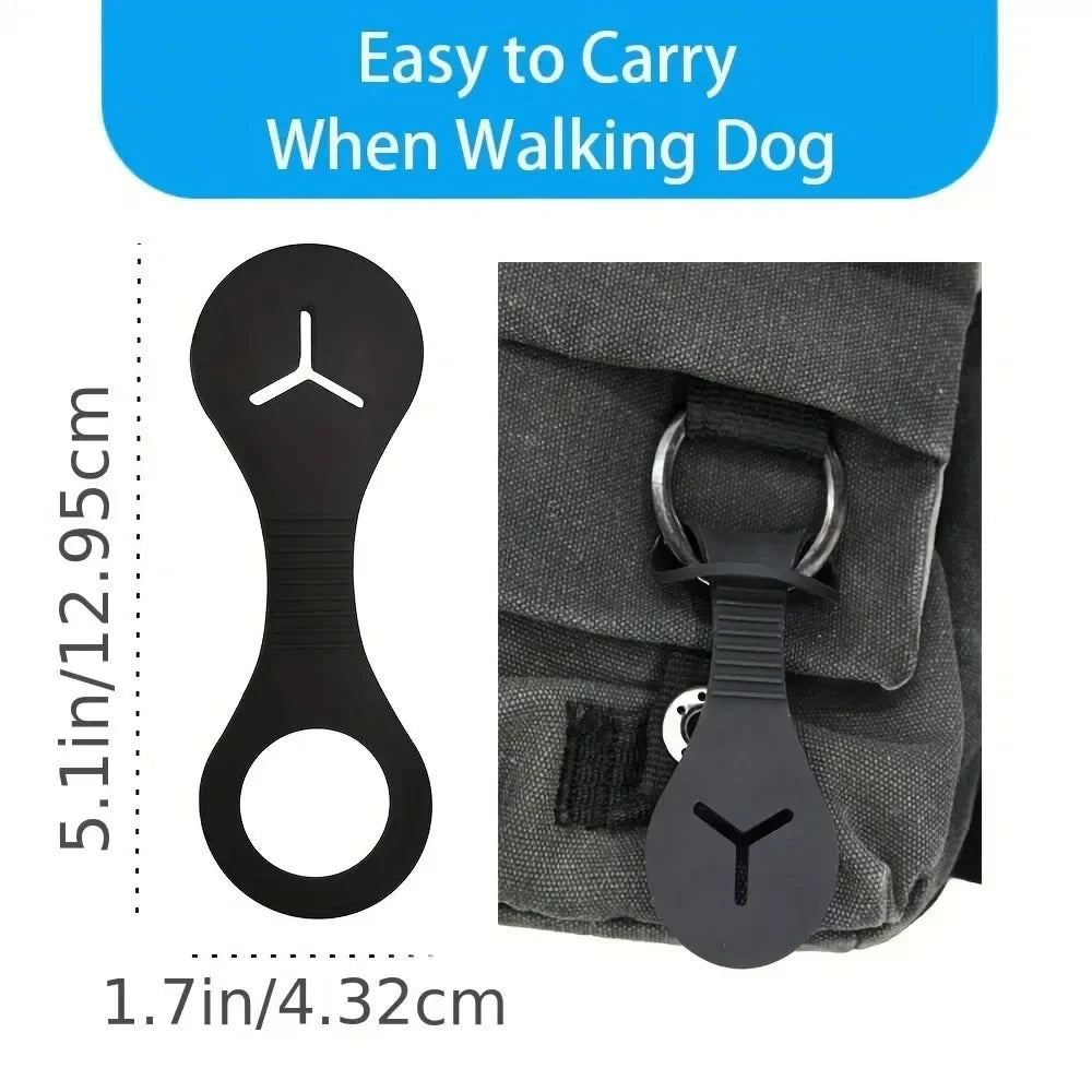 Hands-Free Silicone Dog Poop Bag Holder with Leash Clip - view 2