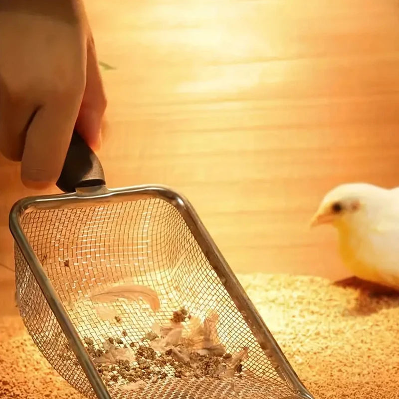 Ergonomic Stainless Steel Litter Scooper