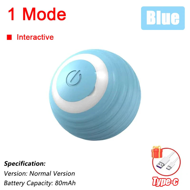 Rechargeable Rolling Ball Cat Toy with Faux Tail - view 18