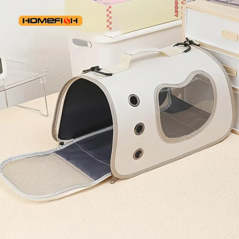 Foldable Breathable Shoulder Carrier Bag for Cats and Small Dogs - view 2