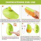 3-in-1 Steam Spray Grooming Brush for Pets
