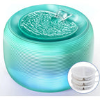 Ultra-Quiet Waterfall Cat Water Fountain with LED, 2.5L