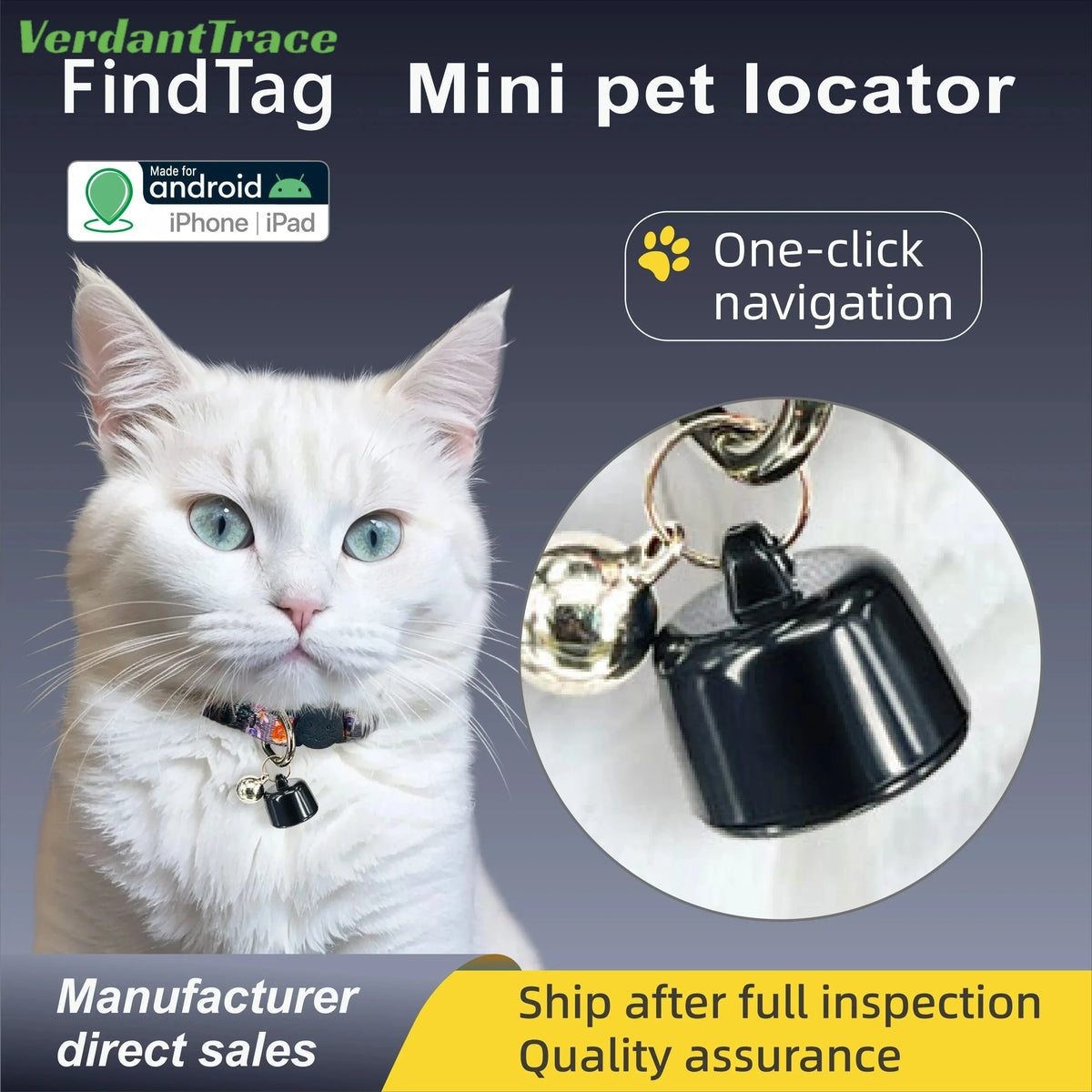 Mini Smart Tracking Tag for Dogs and Cats - view 2