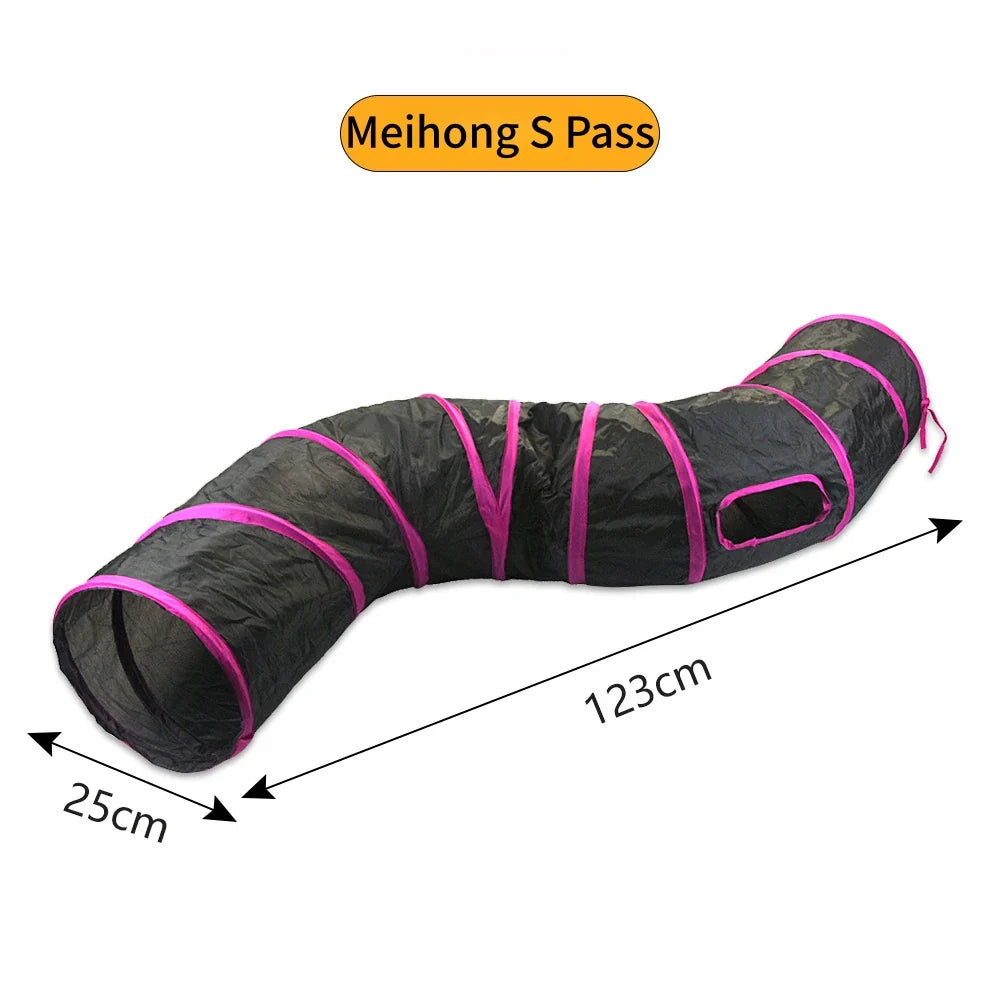 Cat Tunnel Pet Supplies Cat S T Pass Play Tunnel Foldable Cat Tunnel Cat Toy Breathable Drill Barrel for Indoor loud paper