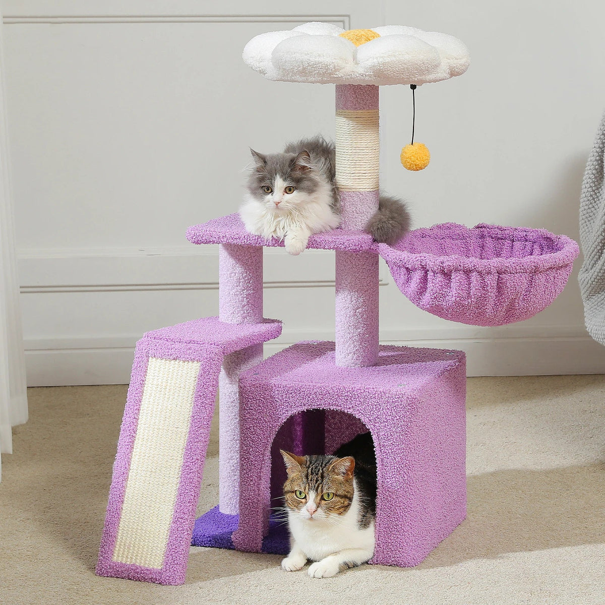 Small Cat Tree with Sisal Scratching Post and Condo