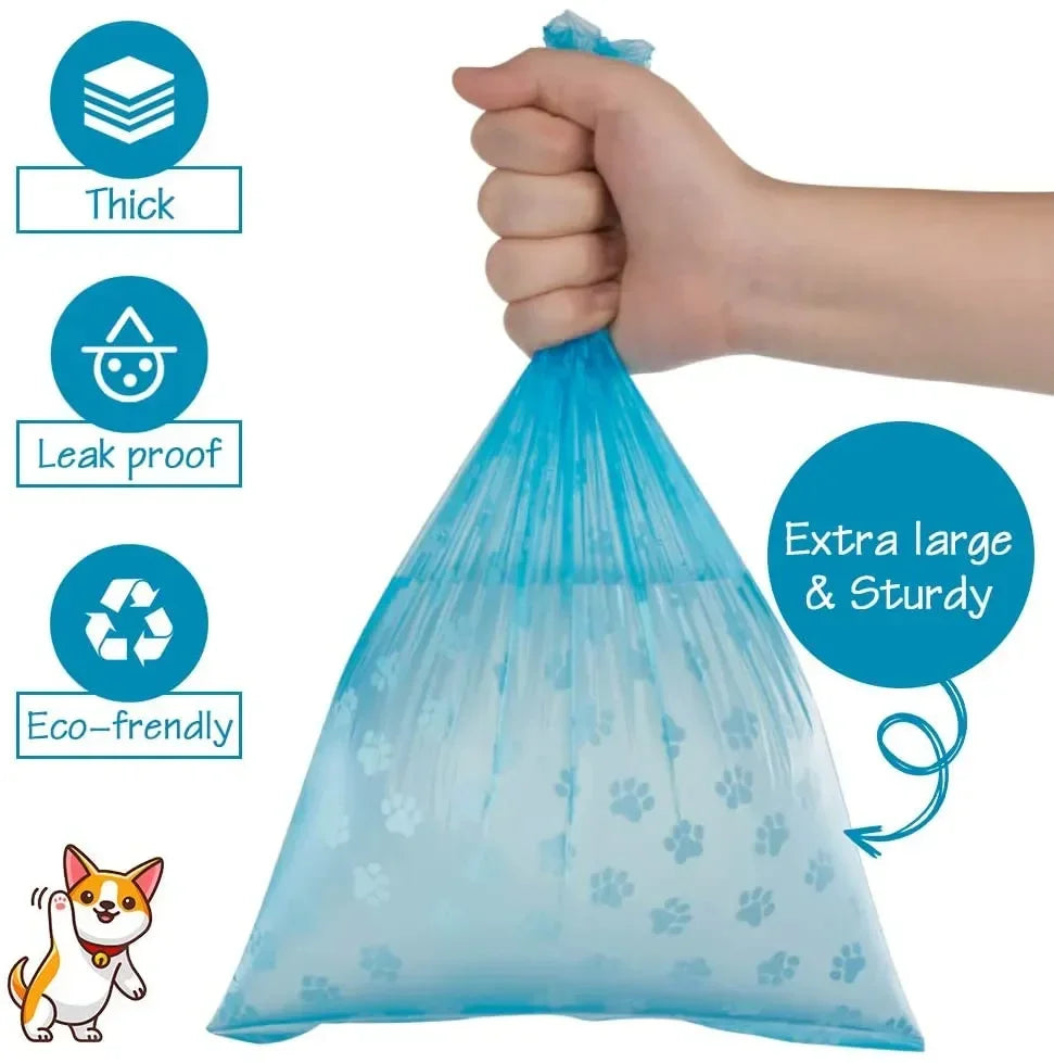 Solid Color Dog Poop Bags, Portable Rolls