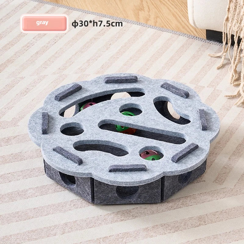 Interactive Cat Puzzle Box with Bell Balls