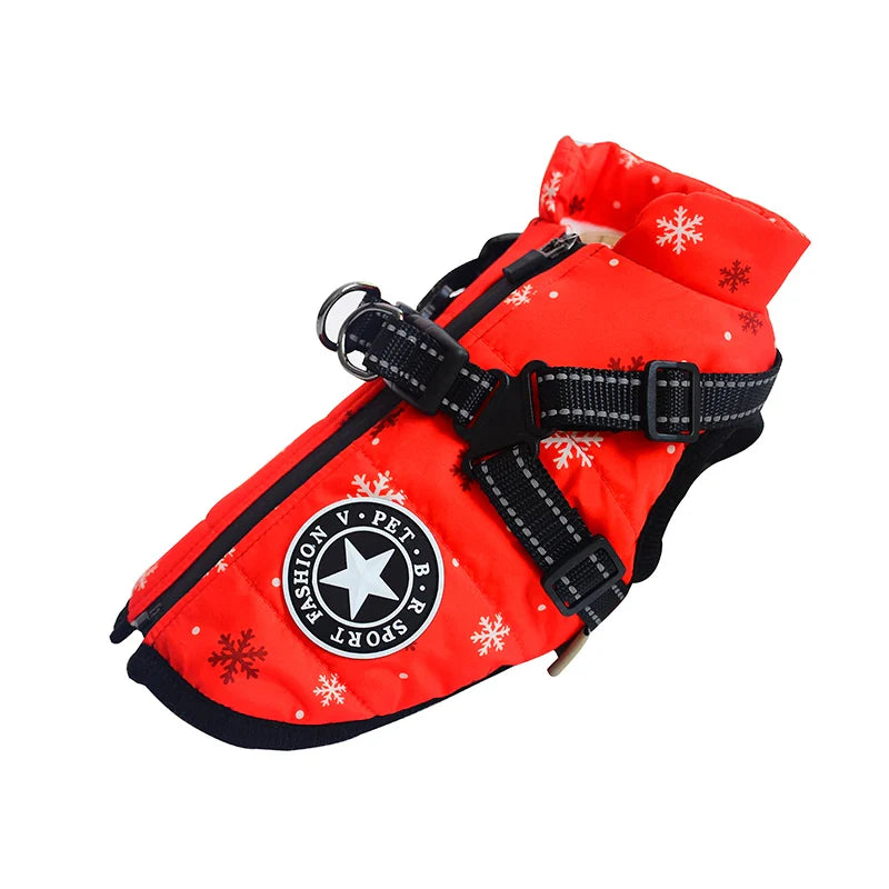 Waterproof Winter Coat with Harness for Large Dogs - view 5