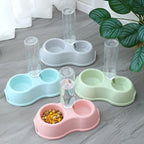 Raised Double Food Bowl with Water Dispenser for Cats and Dogs - view 3