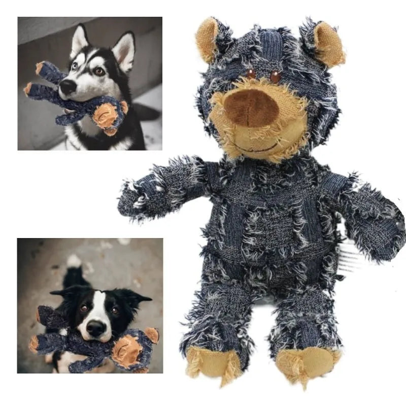 Squeaky Plush Teddy Bear Chew Toy for Dogs