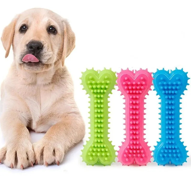 Soft Rubber Bone Chew Toy for Small Dogs