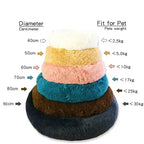 Washable Round Plush Basket Bed for Dogs and Cats - view 6