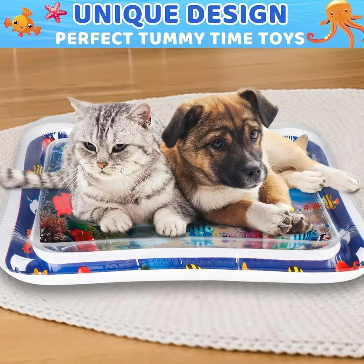 Ocean Sensory Water Play Mat Toy for Cats and Dogs - view 5