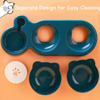 Triple Cat Bowl Feeder with Automatic Water Bottle - view 6