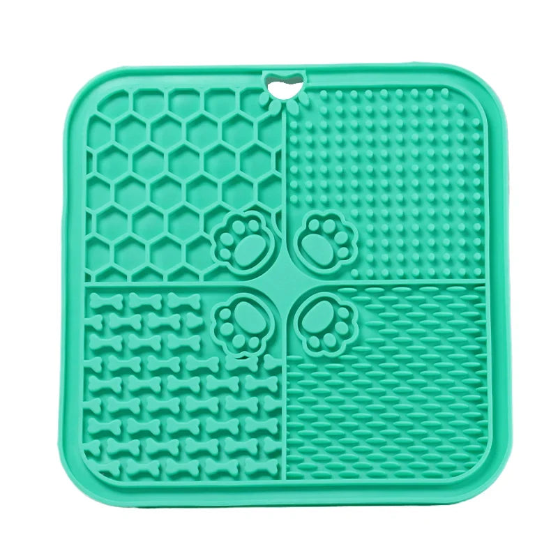 11 Colors Pet Slow Feeding Mat With Spatula Silicone Suction Cup Dog Cat Licking Mat Increase Eating Fun Slow Feeding