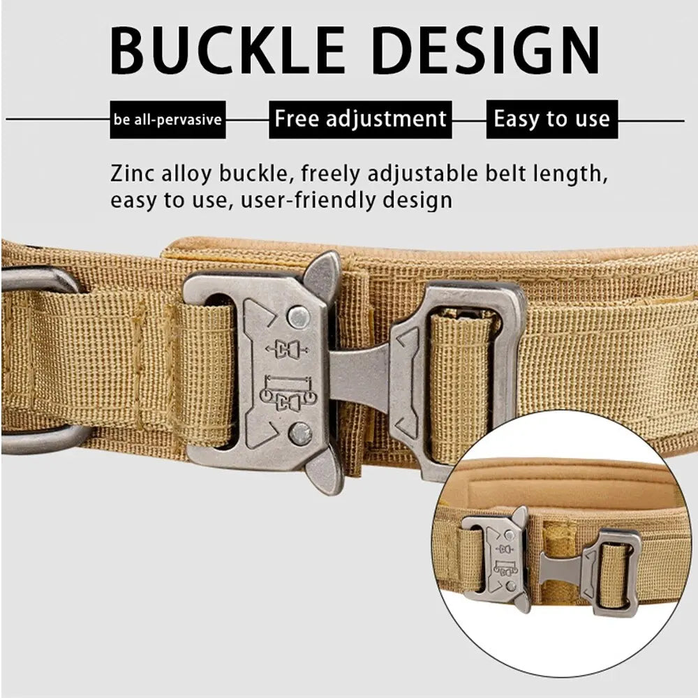 Tactical Nylon Dog Collar with Metal Buckle - view 3