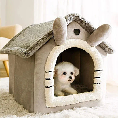 Foldable Pet House Removable Washable Durable Cat House Puppy Sofa Pet Bed House For Extra Small Dogs And Cats Winter Warm Mat