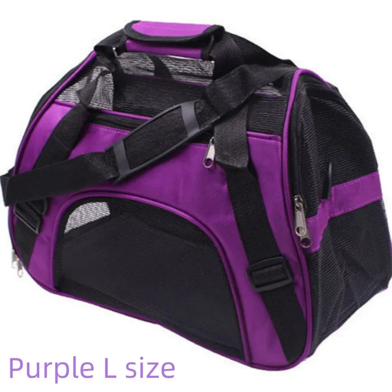 Foldable Mesh Pet Carrier Shoulder Bag for Cats and Dogs - view 9