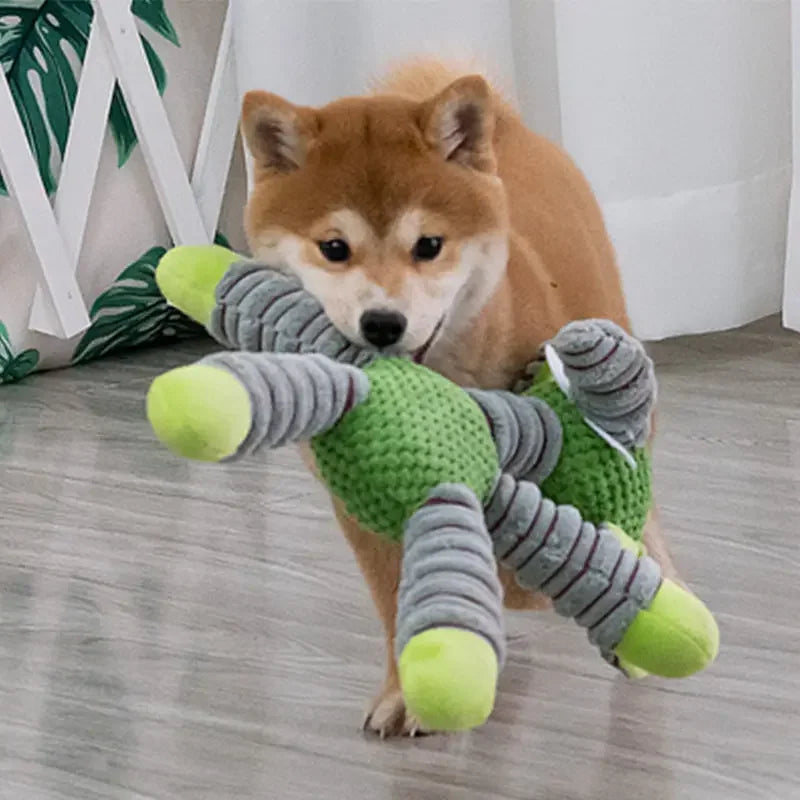 Tough Squeaky Plush Animal Chew Toy for Large Dogs - view 4