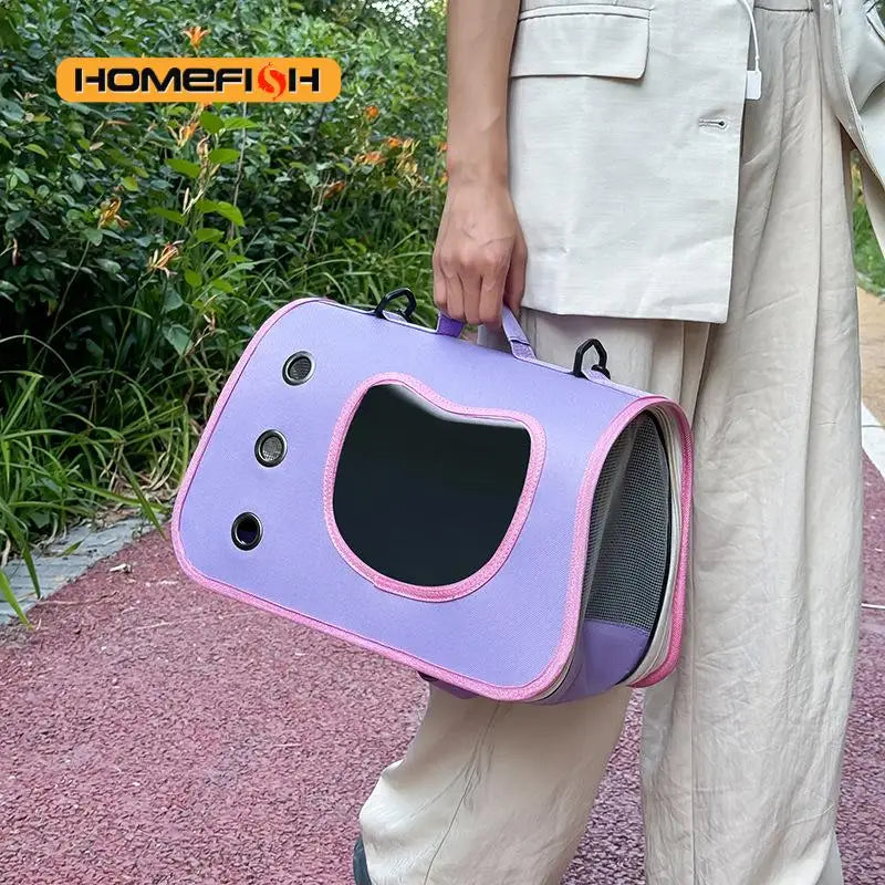 Foldable Breathable Shoulder Carrier Bag for Cats and Small Dogs - view 5