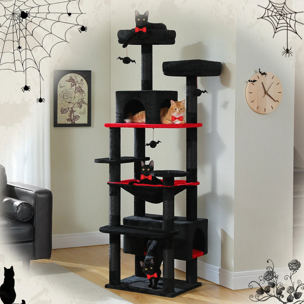 Large Cat Tree Tower with Hammock, Perches and Condos - view 4