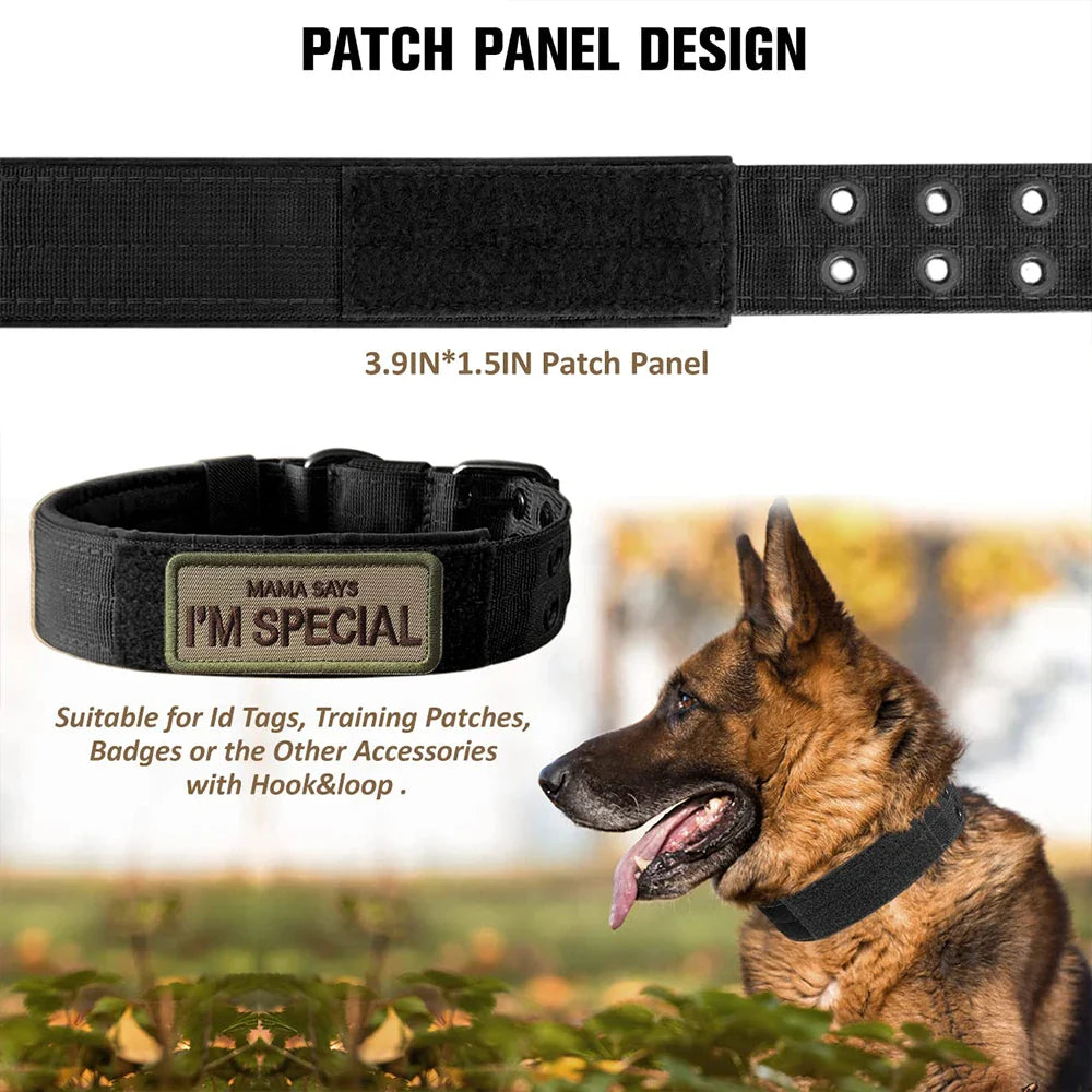 Tactical Dog Collar 1pc Durable Nylon Military Collars Outdoor For Medium Large Dogs Training Walking Working Pet Products