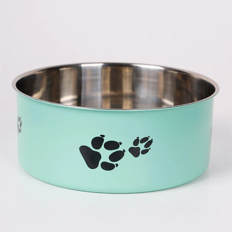 Cartoon Print Stainless Steel Pet Bowl for Dogs and Cats - view 10