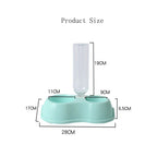 Raised Double Food Bowl with Water Dispenser for Cats and Dogs - view 4