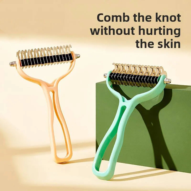 Double-Sided Dematting Grooming Brush for Cats and Dogs - view 4