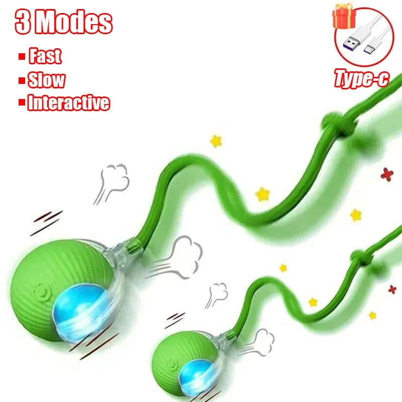 Automatic Rolling Ball Cat Toy with Tail, 1-3 Pack - view 15