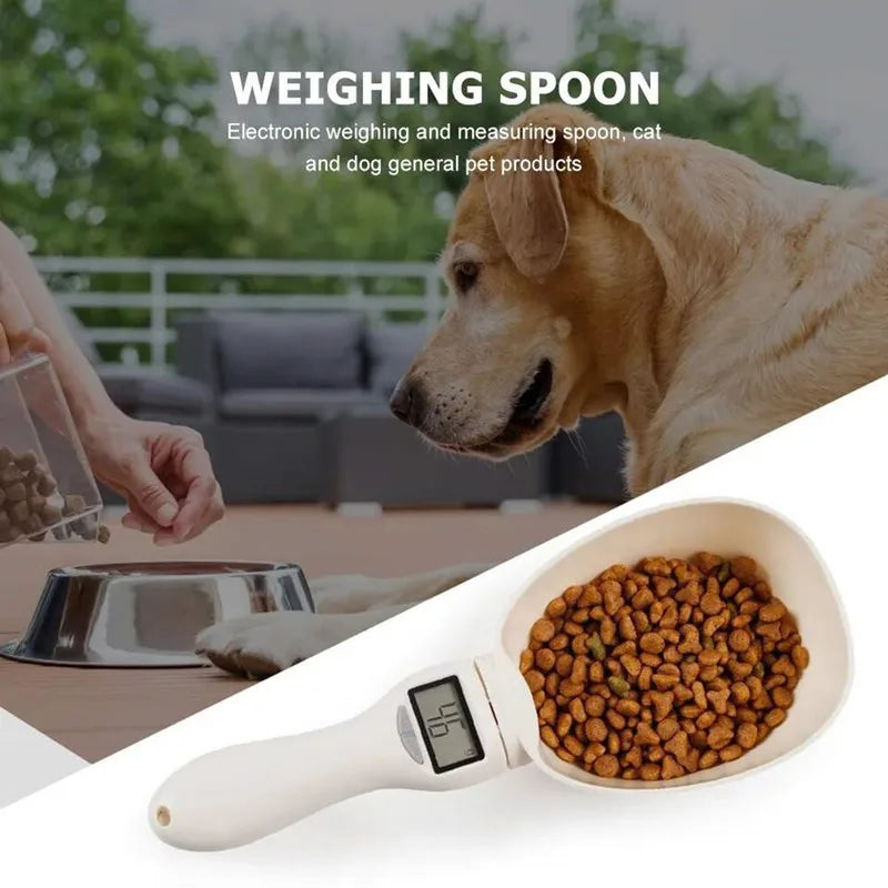 Food Scale Pet Measuring Scoop LCD Electronic Precision Weighing Tool Dog Cat Feeding Digital Spoon Scale Display Kitchen Scale