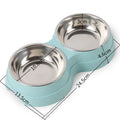 Stainless Steel Double Bowl Feeder for Dogs and Cats - view 7