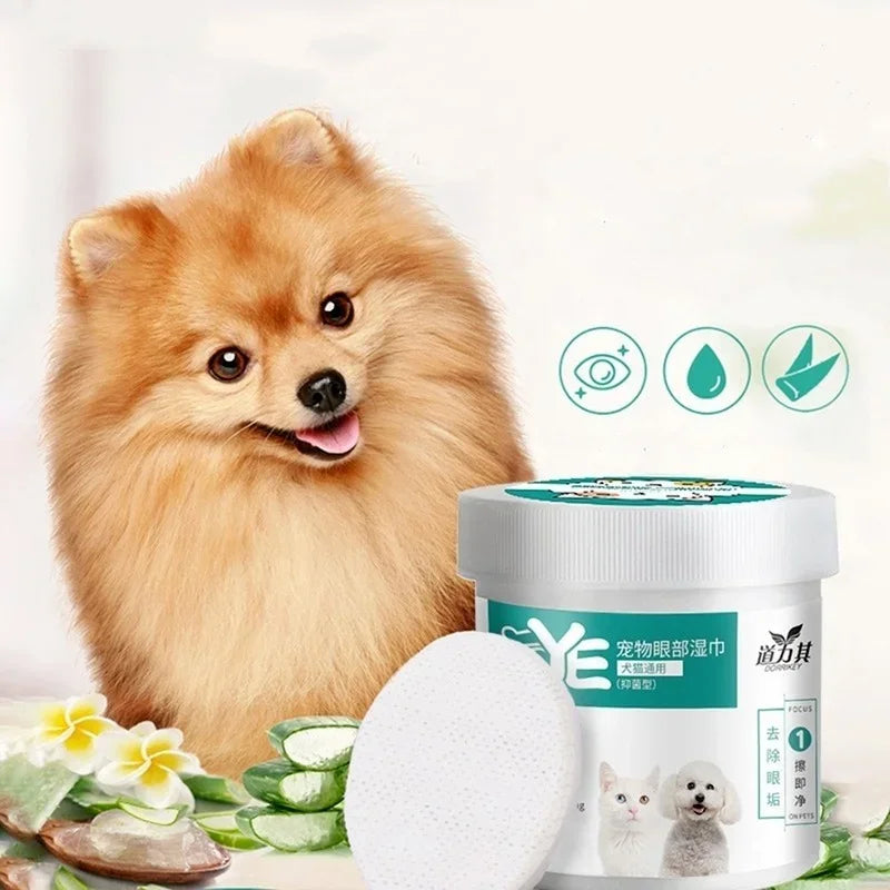 Pet Eye and Tear Stain Wipes, 130-Pack