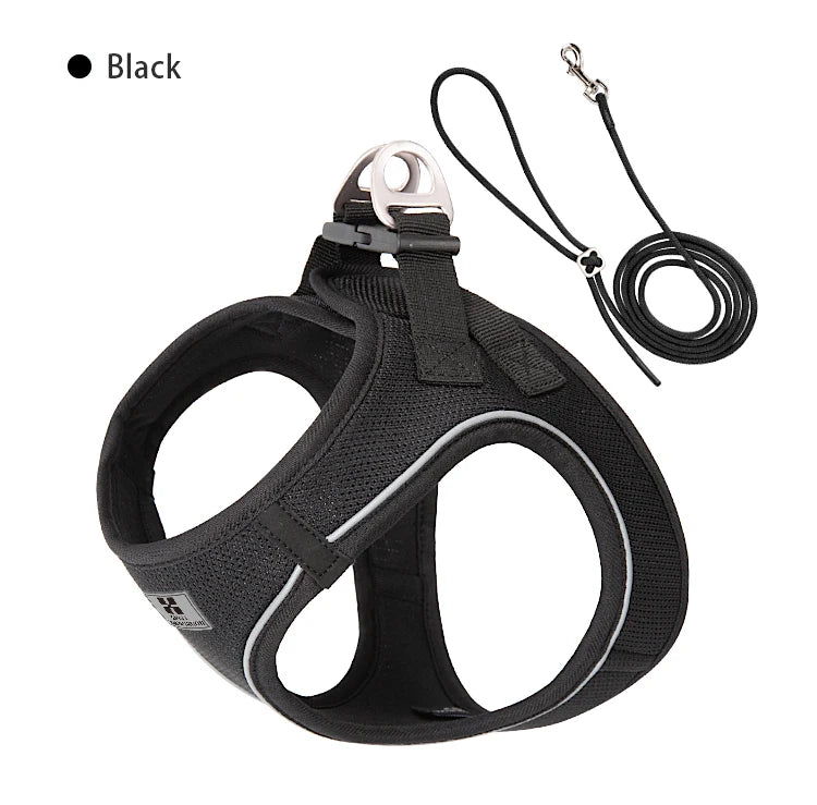 Reflective Adjustable Dog Harness and Leash Set