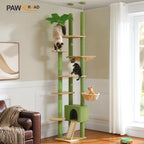 Floor-to-Ceiling Cat Tree with Hammock and Scratching Posts - view 5