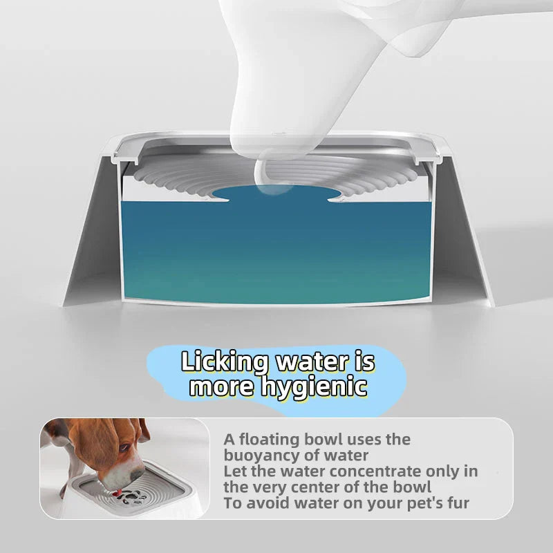 Spill-Proof Floating Water Bowl for Dogs and Cats - view 2