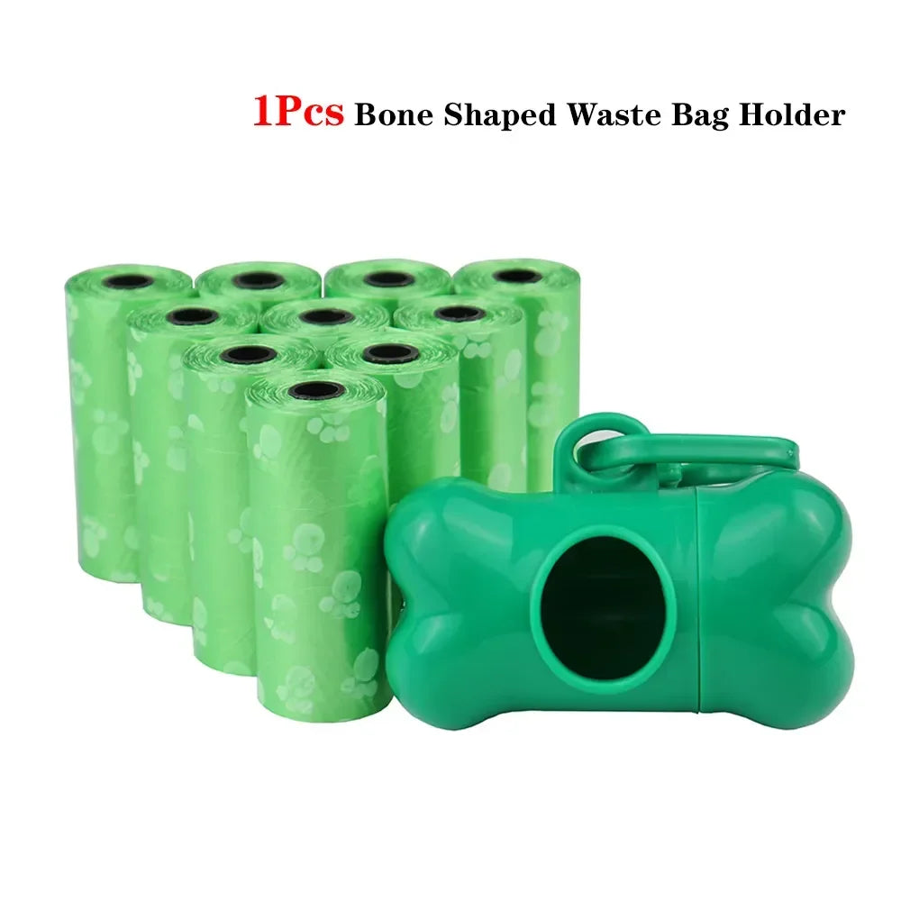 Solid Color Dog Poop Bags, Portable Rolls