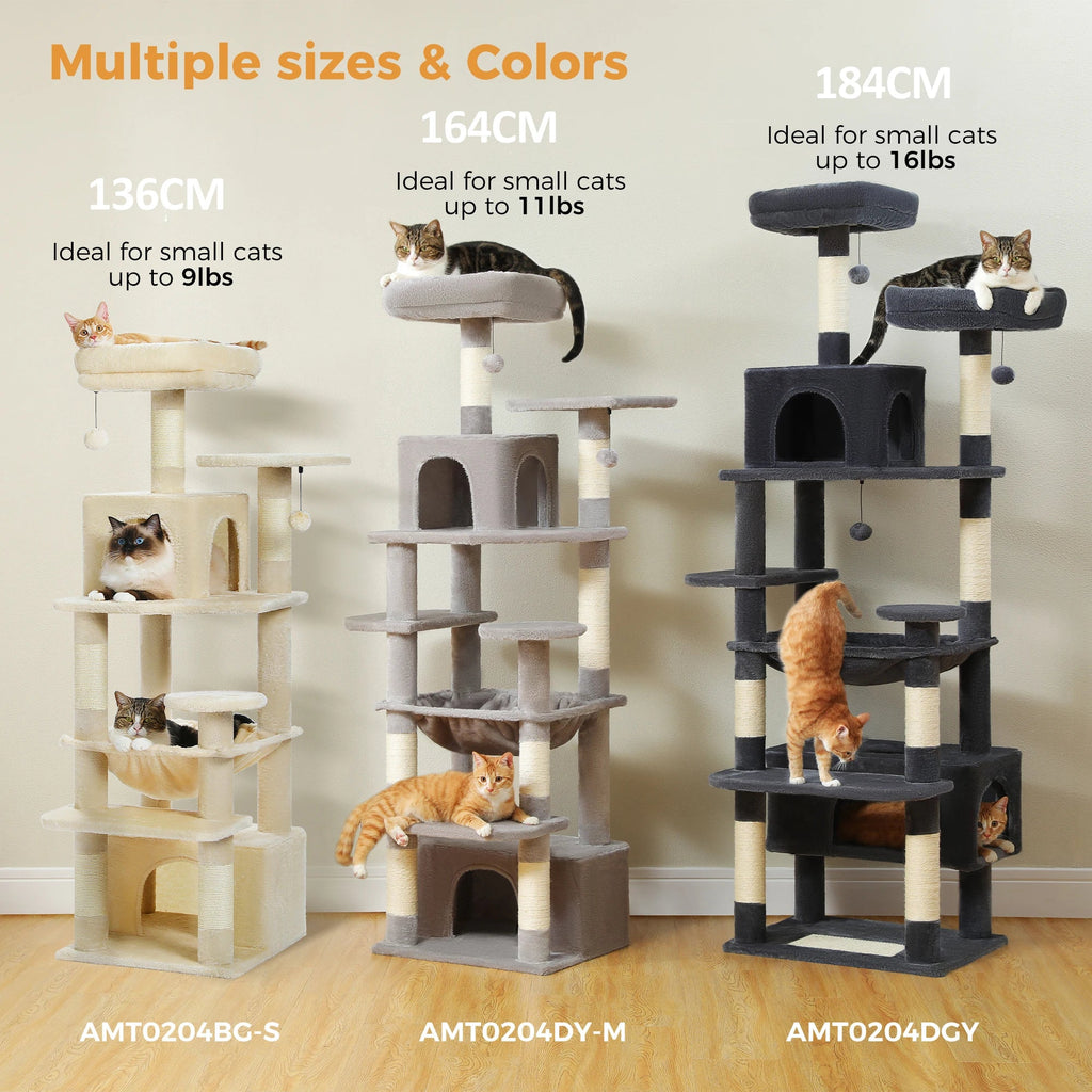 Large Cat Tree Tower with Hammock, Perches and Condos - view 5
