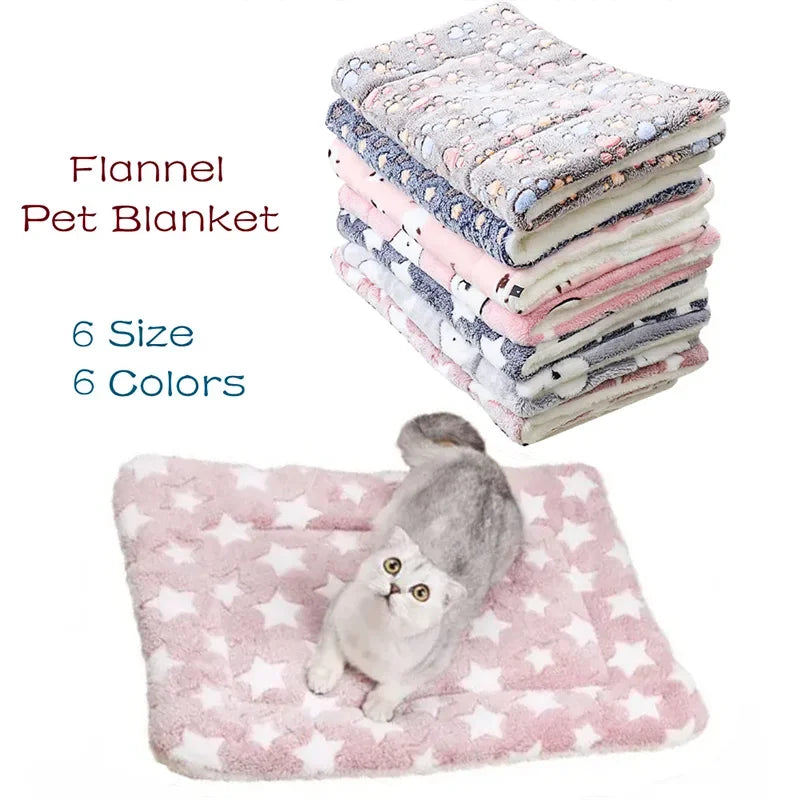 Thick Flannel Blanket Bed Mat for Dogs and Cats