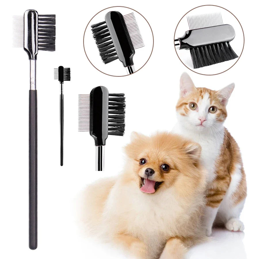 1Pc Pet Grooming Brush Pet Tear Stain Remover Brush Eye Beauty Brush for Cats and Dogs Eye Fluid Remover Brush Mj125