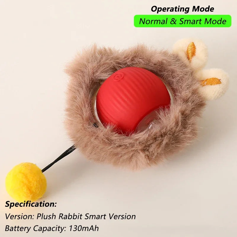 Rechargeable Smart Rolling Ball Cat Toy with Tail - view 19