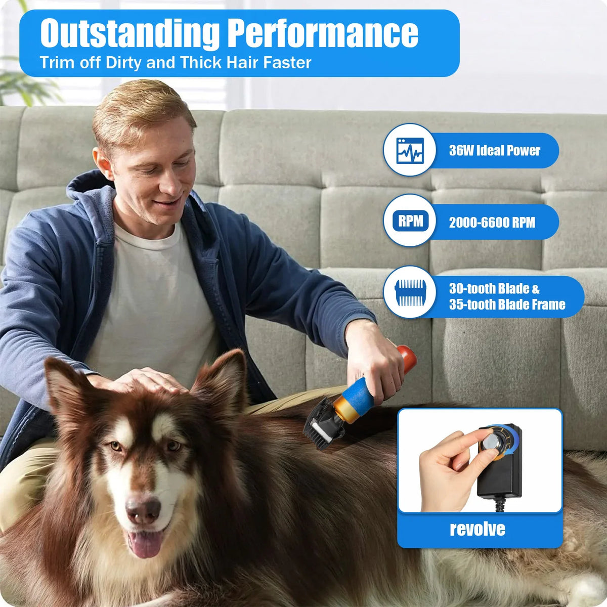 Electric Grooming Clippers for Dogs and Large Animals - view 4