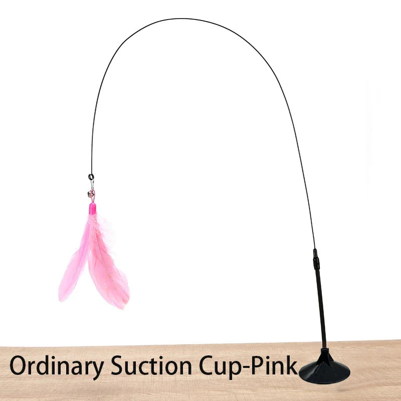 Hands-Free Suction Cup Bird Feather Cat Wand Toy - view 10