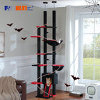 Floor-to-Ceiling Cat Tree with Hammock and Scratching Posts - view 6