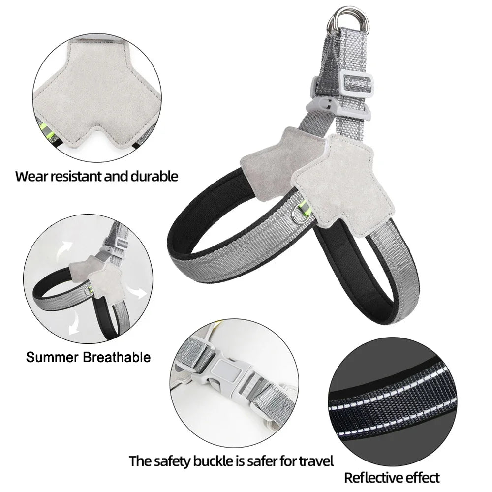 Adjustable Reflective Dog Harness for Hiking